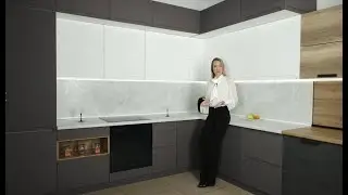 Современные фасады &laquo;White&raquo; и &laquo;Grey&raquo; с ручкой &laquo;HAND-LESS&raquo; в кухнях 