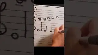 Drawing an D Quarter Note in the Treble Clef - Music Notation - Piano Basics