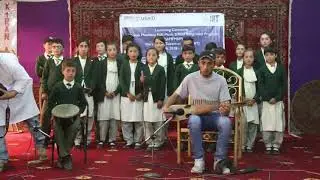 Performing a folk song with students of Passu School❤️ | Wakhi Song 
