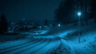 you are walking on a snowy night.