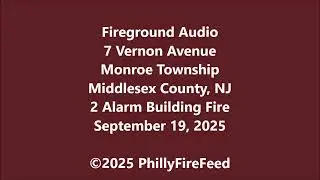 19 сентября 2025 года, 7 Vernon Ave, Monroe Twp, Middlesex Co, NJ, 2 Alarm Building Fire
