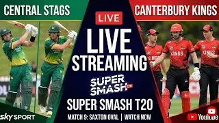 LIVE NOW: Central Districts vs Canterbury Kings | Match 9 Super Smash T20 | Live Cricket Streaming