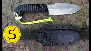 Jak przytroczyć nóż na pas - TYLKO linka / paracord