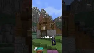 Я построил дом в горах в Minecraft