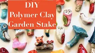 DIY Polymer Clay Owl Plant Stake for Garden Decor, Tutorial Clay Owl Ornament