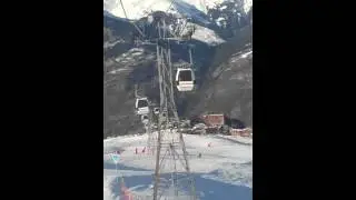 Telecabine de l'arriondaz à courchevel 1650 descente