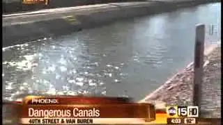 Hatzel Vela ABC15 Liveshot - Canal Safety - April 18, 2012