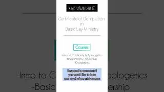 Free Ministry Courses