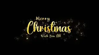 christmas glowing particles text animation on transparent, festive holiday wish motion graphic