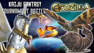Kaiju Fantasy Tournament Battles! S6:E8 | Mecha King Ghidorah vs. Mothra Larva/Adult