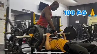 @explorewithrubal  😤 Ajj Pehli Var 100 kg 🫡 Bench Press 💪