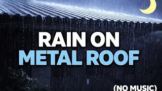 Heavy Rain on Metal Roof | Deep Sleep & Relaxing Rain Sounds (No Music)