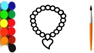 how to draw a diamond jewellery, painting and colouring for kids and toddlers_