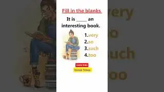 01. Fill in the blanks #englishgrammar #english #vocab_times