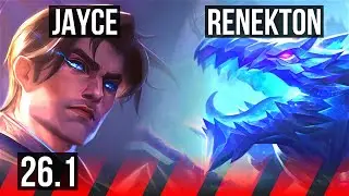 JAYCE vs RENEKTON (TOP) | Good KDA: 9/1/9 | NA Challenger | 26.1