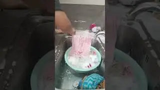 Hand washing our clothes #satisfying #asmr