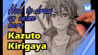 Anime drawing | How to draw Kazuto Kirigaya from the anime Sword Art Online step by step