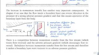 7.5 Effect of turbulence on a boundary layer