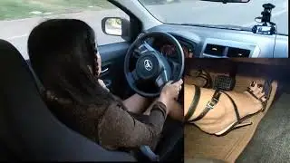 Drive with me on the way home wearing high heels