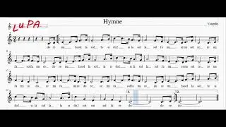 Vangelis - Hymne - Flauto dolce - Note - Spartito - Karaoke - Instrumental- Canto - Musica