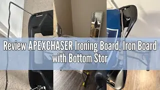 Review APEXCHASER Ironing Board, Iron Board with Bottom Storage Tray, Heat & Scorch Resistant Fabric