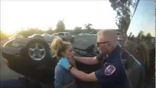 163 Overturned Car Extrication [Helmet Cam]