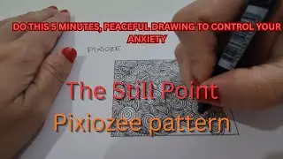 Daily 5 minutes of zentangle practice.  Helpful to prevent your anxiety attack. Pixiozee pattern!