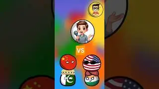 India Usa vs China pakistan who will win the war? 👿🤯.... #shorts #countryballs #nutshellgroup