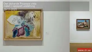 Den &aring;ldrande Picassos vilda m&aring;leri i uppspelt utst&auml;llning