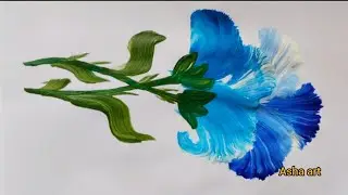 #diy #easy #one #stock #flowers #painting #viral #video 