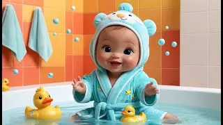 Bath Time Song | Fun Hygiene Nursery Rhyme for Kids | Sing-Along Song