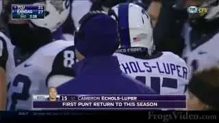 Cameron Echols-Luper 69 Yard Punt Return TD TCU Horned Frogs vs Kansas 2014