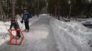 Skating trail at Mactaquac Provincial Park New Brunswick Canada