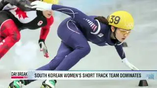 Korean women's short track team shines in 500m & 3,000m relay