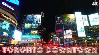 Toronto Downtown, Driving Yonge Street on Friday Night