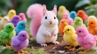 Catch Color Chicken, Cute Chicken, Duck, Rainbow Chicken, Rabbit, Cute Animals