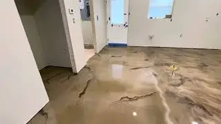 Buckskin & Bronze Brown Metalic Epoxy Floor.