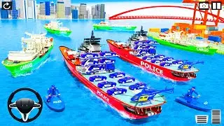 US Police Car Ship Transport - Police Car Transport Plane Sim - Android Gameplay