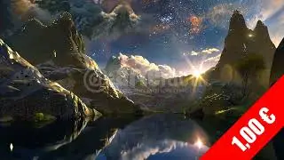 Ethereal Alpine Valley Reflection &ndash; HD Fantasy Nature Stock Video