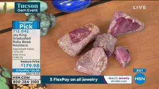 Jay King Sterling Silver Graduated Ruby Bead Necklace
