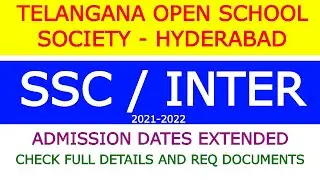 TS Open School Latest News on TS Open SSC & TS Open Inter Admission 2021 22 Dates Extension