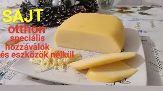 Sajt k&eacute;sz&iacute;t&eacute;s otthon-speci&aacute;lis hozz&aacute;val&oacute;k n&eacute;lk&uuml;l 🧀 (szeletelhető &eacute;s reszelhető)
