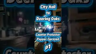 Counter Protester Pepper Sprayed By No ICE Protester Portland Part 1 #Protest #ICE #short #video