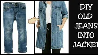 DIY Old Jeans Into Jacket/ Shrug Recycle/Reuse Old Jeans