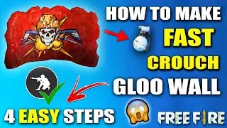 How To Make Crouch Gloo Wall Fast in Mobile || 4 Easy Steps🔥 || FireEyes Gaming || Garena Free Fire