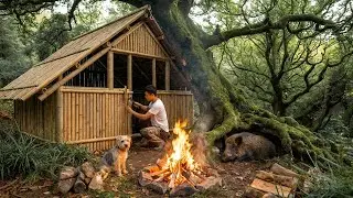 Survival Alone in Deep Forest 90 Days - What's the Best Choice for Building a Mountain House?