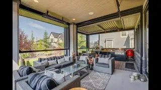 Outdoor Kitchen with Black StruXure & Adobe Blades & Phantom Screens
