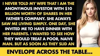 My In-Laws Looked Down On Me, Never Knowing I Was The $10B Investor Behind Their Firm...