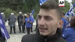 Greeks protest Macedonia name change vote