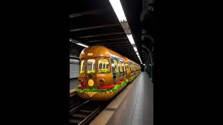 Burger Train Rolls Through the Subway! 🍔🚆